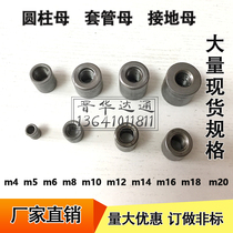 Through-hole extension nut Cylindrical grounding welding nut Casing nut cap screw rod connecting frame welding mother
