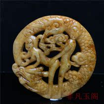 Nostalgic rural old jade high ancient jade Genuine antique collection Antique jade Lao Lao Xiu Jade pendant crafts