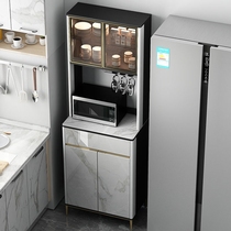 Italian light luxury Rock board sideboard small size modern simple kitchen high cabinet cabinet small house narrow restaurant cabinet