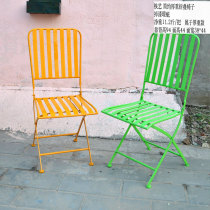 French simple and heavy outdoor garden balcony living room leisure back folding chair garden chair dining chair