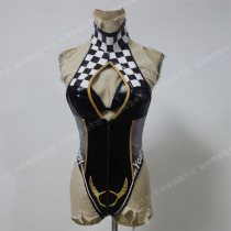 (Master Tsui) Blue route Jean Barr racing suit High fork jumpsuit cos suit