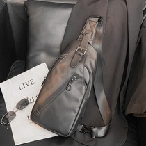 Hong Kong 2021 New Slanted Satchel Vertical mens chest bag outdoor sports bag Single shoulder bag rear pack satchel bag