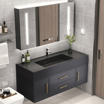 Nordic rock one-piece basin combination cabinet Modern simple bathroom cabinet Bathroom sink sink washbasin