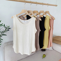  ZMAMI maternity clothes◆Trendy mother Korean version of the large size sleeveless maternity vest summer thin knitted bottoming shirt