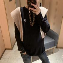 ZMAMI maternity wear smiley face stickers ~ Korean version of threaded pregnant women long sleeve T-shirt spring and autumn blouse long base shirt