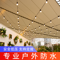 led lights flashing lights string lights outdoor waterproof stores Festival small bulbs hanging lights star lights courtyard decorative lights string