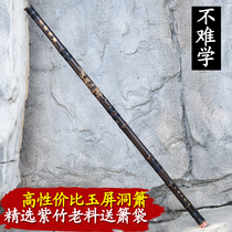 Yuping Dongxiao adult beginner musical instrument handmade Zizhu Xiao professional performance 8 kongxiao ancient style G tune long Xiao