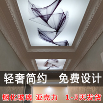 Acrylic ceiling ceiling decoration light luxury art glass corridor eight season aisle ceiling shape ceiling transmission plate
