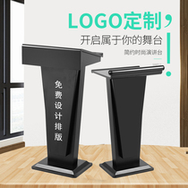 Lecture speech platform platform host desk shopping guide desk light luxury welcome desk reception desk