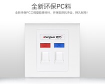 Shenghe engineering-level dual-port voice information panel switch socket panel Network cable socket electrical panel