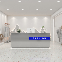 Simple modern stainless steel cashier Clothing store shop small counter Restaurant bar table Beauty salon reception desk