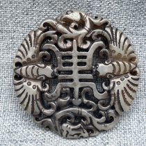 Antique Xiuyu pendant ancient jade old jade put piece jade pendant brand antique old goods Shou brand jade craft jade bi collection