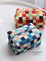 Echo hand made hipster imported cotton linen fabric square tissue set simple Nordic paper bag suite home