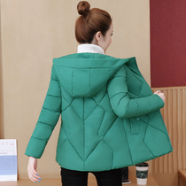 Cotton clothes womens short 2021 new winter coat Korean slim-fit hooded cotton coat large size warm short quilted jacket Western style