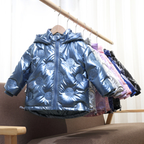 Anti-season new childrens down jacket Mens and womens childrens large and medium childrens bright wash-in childrens thickened warm jacket childrens clothing