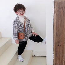  Boys  autumn jackets childrens western style small suits 2021 new girls and boys Korean style tide suit tops tide
