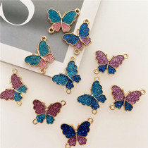 New Korean version of exquisite temperament alloy butterfly pendant DIY handmade jewelry bracelet necklace accessories material