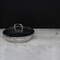 18 10 stainless steel 24cm28cm non-stick frying pan frying pan breakfast frying steak induction cooker Universal