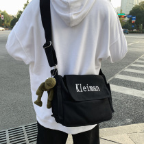 Skew Satchel for men Tidal Canvas Sun-Chains Tide Small Satchel Backpack Women Casual Large Capacity Students Single Shoulder Bag