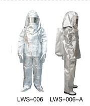 Labor Guard LWS-006-A split fire insulation clothing 1000 degrees with top strap pants Hood gloves guard