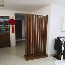 Nordic simple solid wood grid partition living room background wall screen entrance entrance entrance grille dry and wet area partition
