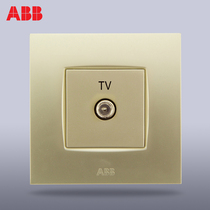 ABB switch socket panel steel frame by art Pearl Gold broadband TV socket wall socket AU303-PG