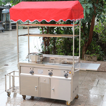 Multi-function fried skewers Snack car Commercial Oden cart Night Market mobile Malatang octopus meatballs dining car