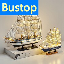 One Sail Smooth Sailing Yacht Swing Wine Cabinet Craft Small Adornment Living-room Room Office Birthday Gift Boat Model