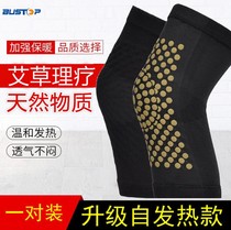 Wormwood physiotherapy self-heating knee pads elderly warm leg guards air-conditioned room old cold leg joint pain male knee pads