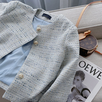 Small fragrant wind jacket women early Autumn New loose short temperament small tide ins fried street tweed retro