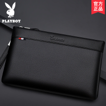 Floral Playboy mens handbag Leisure genuine leather handbag casual envelope hand grip large capacity Korean version of Korean version leather bag