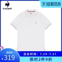 Lekak short-sleeved polo shirt womens spring and summer new Morandi color basic sports lapel short-sleeved t-shirt