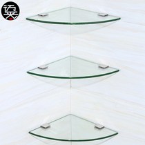 Toilet triangle shelf Wall bathroom hardware pendant glass corner frame bathroom double triangle shelf