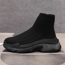 Breathable High Bunch Socks Shoes Men 2022 New Spring and Autumn Couple Korean version Trend 100 lap thick bottom heightening Leisure Chauding shoes