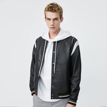 Ayotropic JackJones Jack Jones genuine leather baseball collar locomotive leather jacket mens spring 220110506