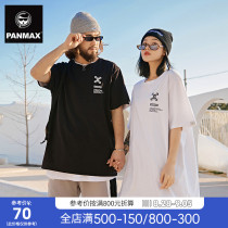  PANMAX original design large size T-shirt mens spring and summer loose casual bottoming shirt logo printing trend short-sleeved