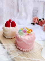 Cream Strawberry Love Cake Fragrant Candles Desserts Festival Girls Hand Gift Korea in Girl Powder