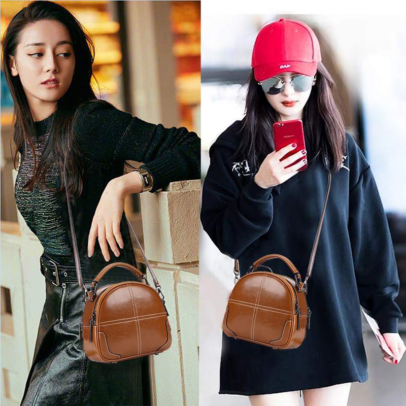 Andola's oblique lady bag 2019 Korean version of the new Baitao fashion handbag shoulder bag European and American lady bag small round bag