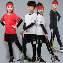 Childrens badminton suit suit autumn boys and girls primary and secondary school students table tennis quick-drying sports long-sleeved volleyball suit