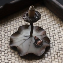 Brand antique reverse incense creative ornaments downflow sandalwood agarwood incense plug pure copper back incense burner