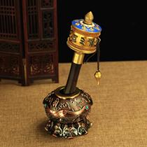 La Rong Wuming Buddhist College Green Mother Green Mother Heart Sutra Medium Hand-cranked warp wheel warp wheel warp tube does not contain base