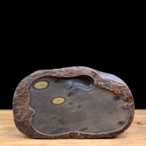 Inkstone tip plum blossom pit handmade simple carving natural stone eye beginner ink inkstone Mohai study Four Treasures