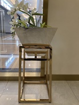 Golden Kaisa Kadia low flower stand modern simple French light luxury metal flower pot display stand living room