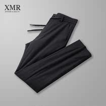 High-end down pants mens New 2021 warm pants slim cotton pants winter windproof white duck down pants