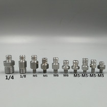 Stainless steel Luer joint dispensing machine glue fitting syringe dispensing valve connector M5-6 1-2 points 1 4 1 8