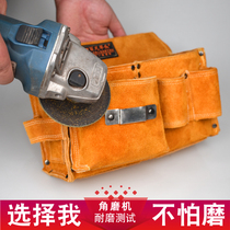 Nail pocket nail bag waist bag woodworking special cowhide wear-resistant nail pocket box tool kit male workers with multi-function nail bag