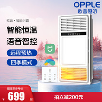 Opal lighting integrated ceiling air heating bath heater toilet embedded three-in-one multifunctional heating heater PJ