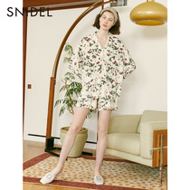SNIDEL HOME spring summer retro strawberry printed shirt pajamas home clothing SHCT211058