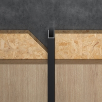 Holding Yong background wall U-shaped strip edge strip sealing edge closing bead aluminum metal strip U strip black decorative strip