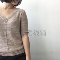 Liat simple temperament style womens short-sleeved pullover A No Chinese woven illustration text description drawing